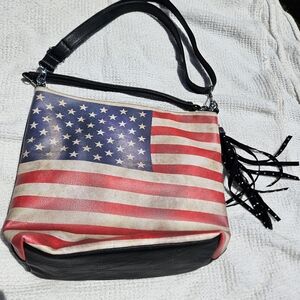 American Flag USA Patriotic Handbag Purse Stars Stripes America Shoulder Bag